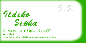 ildiko sipka business card